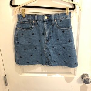 Madewell Denim Skirt with Stars